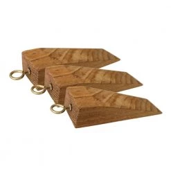 Staunton And Henry Solid Wood Door Stoppers - Set Of 3