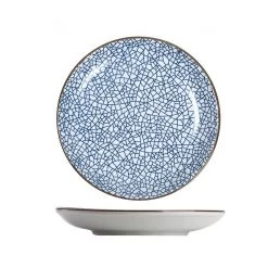 Staunton And Henry Modern Oriental Ceramic Plate In Cracked Pattern