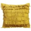 Staunton And Henry Yellow Tassels Throw Cushion