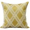 Staunton And Henry Home Accessories Embroidered Yellow Satin Throw Cushion