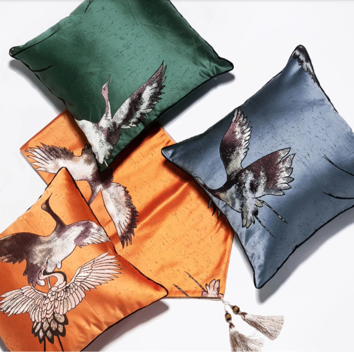 Staunton And Henry Home Accessories Oriental Birds Throw Cushion 2 Staunton And Henry Home Accessories Oriental Birds Throw Cushion