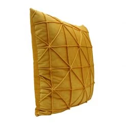 Staunton And Henry Golden Yellow Geometric Throw Cushion Home Accessories