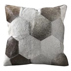 Staunton And Henry Geometric Grey Patchwork Hide Throw Cushion 8 Staunton And Henry Geometric Grey Patchwork Hide Throw Cushion