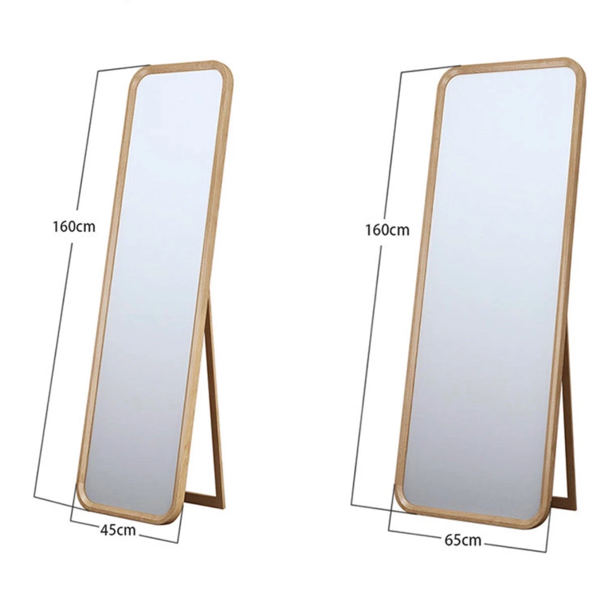 Staunton And Henry Solid Oak Standing Mirror 5 Staunton And Henry Solid Oak Standing Mirror
