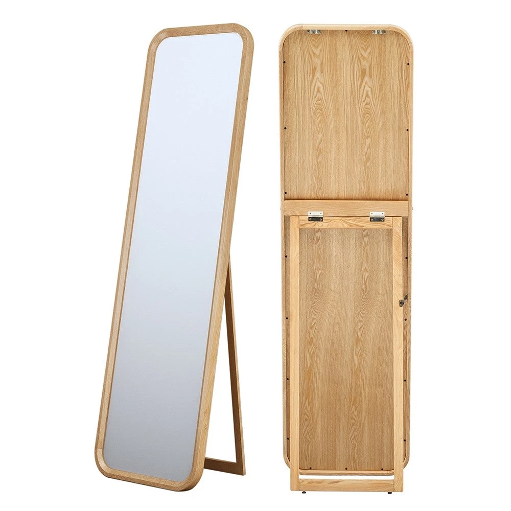 Staunton And Henry Solid Oak Standing Mirror 1 Staunton And Henry Solid Oak Standing Mirror