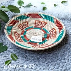Staunton And Henry Decorative Tribal Woven Straw Bowls Wall Decor