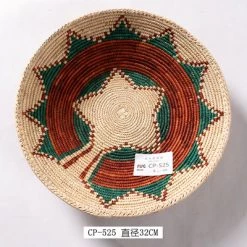 Staunton And Henry Decorative Tribal Woven Straw Bowls Wall Decor