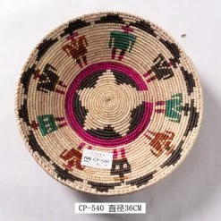 Staunton And Henry Decorative Tribal Woven Straw Bowls Wall Decor