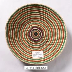 Staunton And Henry Decorative Tribal Woven Straw Bowls Wall Decor