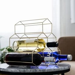 Staunton And Henry Gold Hexagon Wine Rack