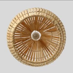 Staunton And Henry Round Japanese Bamboo Ceiling Light Lighting