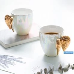 Staunton And Henry Kitchen Pearlescent Angel Wings Coffee Mug