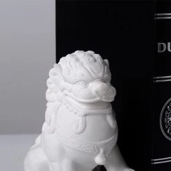 Staunton And Henry White Foo Dogs - Set Of 2