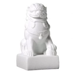 Staunton And Henry White Foo Dogs - Set Of 2