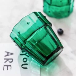 Staunton And Henry Green Cactus Glasses - Set Of 6 Kitchen