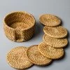Staunton And Henry Kitchen Rattan Coasters - Set Of 6