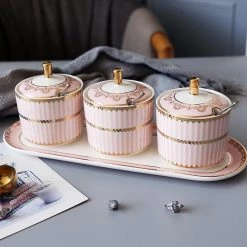 Staunton And Henry Gatsby Elegant Modern Condiment Jars