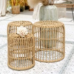 Staunton And Henry Flores Rattan Stool