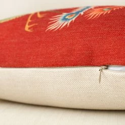 Staunton And Henry Modern Red Oriental Throw Cushion