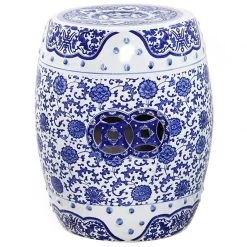 Staunton And Henry Blue And White Chinese Ceramic Stool Furniture