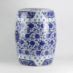 Staunton And Henry Blue And White Chinese Ceramic Stool Furniture