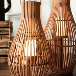 Staunton And Henry Kuta Bamboo Floor Lantern Home Accessories