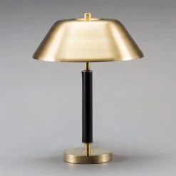 Staunton And Henry Future Deco Black And Brass Table Lamp