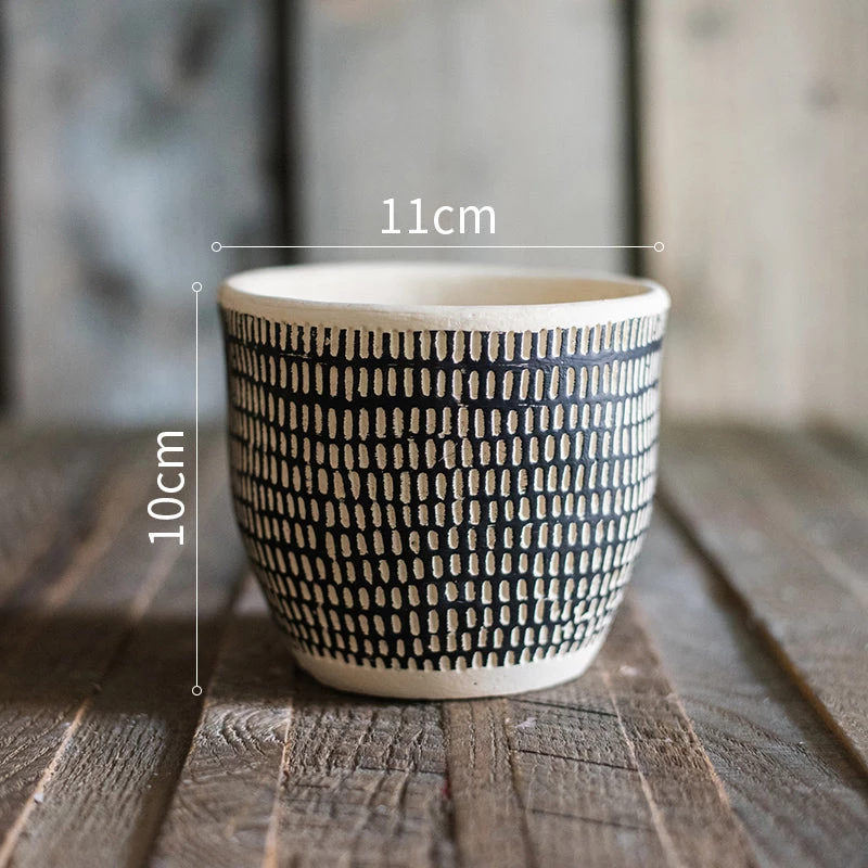 Staunton And Henry Home Accessories Nordic Black And White Flower Pot 4 Staunton And Henry Home Accessories Nordic Black And White Flower Pot