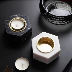 Staunton And Henry Home Accessories Marble Tea Light Candle Holders - Set Of 3 8 Staunton And Henry Home Accessories Marble Tea Light Candle Holders - Set Of 3