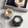 Staunton And Henry Home Accessories Marble Tea Light Candle Holders - Set Of 3