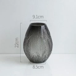 Staunton And Henry Home Accessories Nordic Leaf Glass Vase