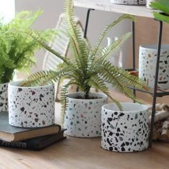 Staunton And Henry Terrazzo Pattern Plant Pots - Set Of 4 Home Accessories