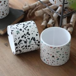 Staunton And Henry Terrazzo Pattern Plant Pots - Set Of 4 Home Accessories