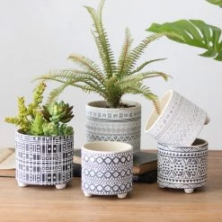 Staunton And Henry Modern Monochrome Plant Pots Home Accessories