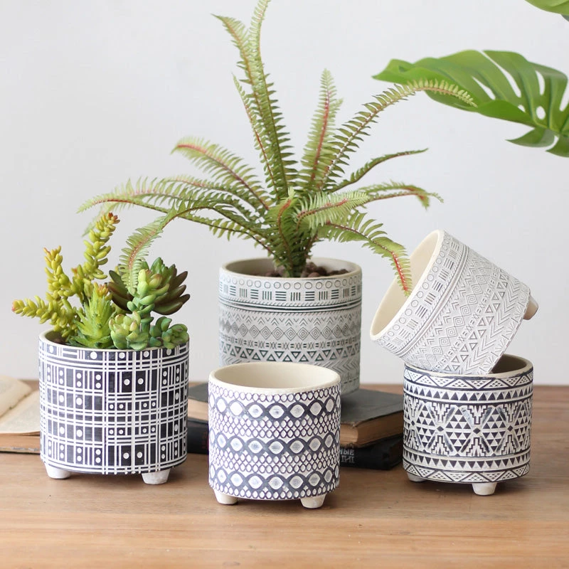 Staunton And Henry Modern Monochrome Plant Pots Home Accessories 1 Staunton And Henry Modern Monochrome Plant Pots Home Accessories