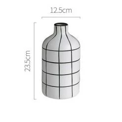 Staunton And Henry Home Accessories Monochrome Tile Pattern Vases
