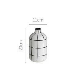 Staunton And Henry Home Accessories Monochrome Tile Pattern Vases