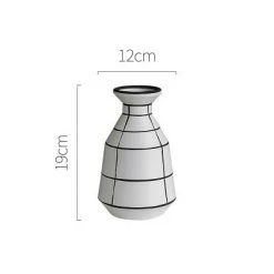 Staunton And Henry Home Accessories Monochrome Tile Pattern Vases