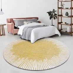 Staunton And Henry Arbus Modern Yellow Round Rug Rugs 15 Staunton And Henry Arbus Modern Yellow Round Rug Rugs
