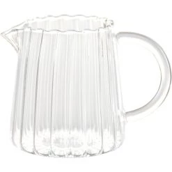 Staunton And Henry Ribbed Glass Milk Jug - Set Of 2