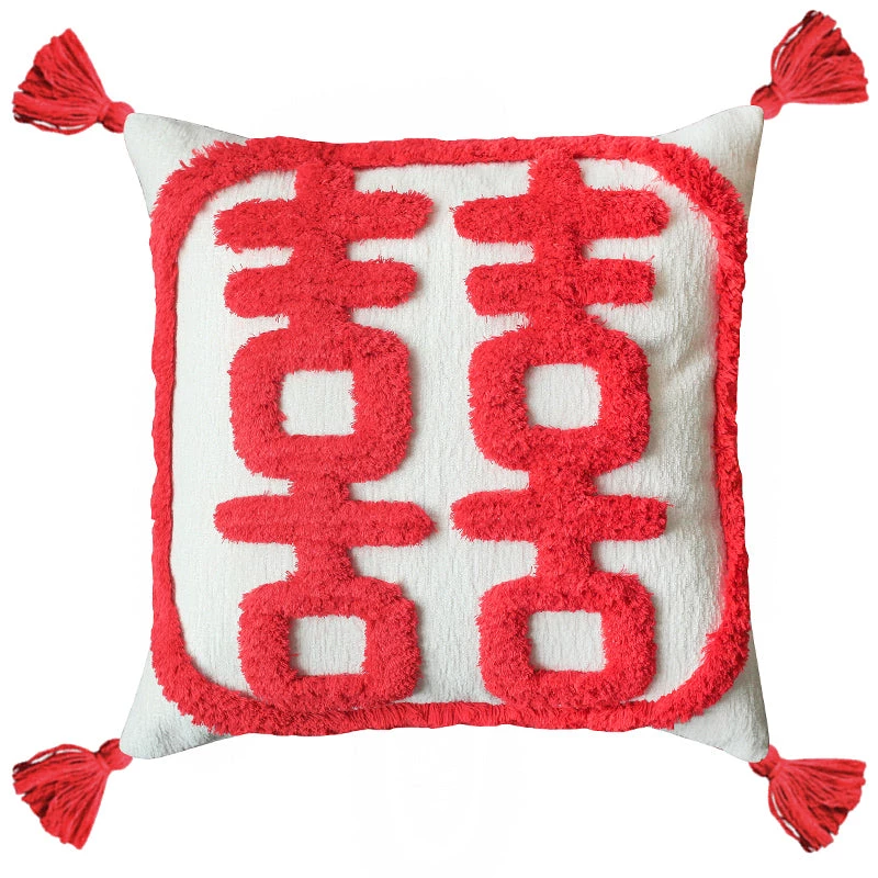 Staunton And Henry Home Accessories Retro Double Happiness Throw Cushions 2 Staunton And Henry Home Accessories Retro Double Happiness Throw Cushions