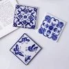 Staunton And Henry Kitchen Chinese Blue And White Ceramic Coasters - Mixed Set Of 6