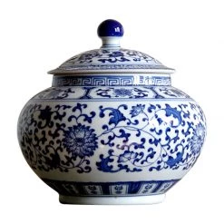 Staunton And Henry Home Accessories Ming Blue And White Chinese Ceramic Container 7 Staunton And Henry Home Accessories Ming Blue And White Chinese Ceramic Container