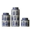 Staunton And Henry Modern Oriental Blue And White Ceramic Container Home Accessories