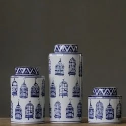 Staunton And Henry Modern Oriental Blue And White Ceramic Container Home Accessories 9 Staunton And Henry Modern Oriental Blue And White Ceramic Container Home Accessories