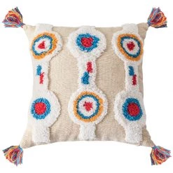 Staunton And Henry Tenzin Colorful Modern Tribal Throw Cushions