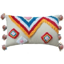 Staunton And Henry Tenzin Colorful Modern Tribal Throw Cushions