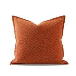 Staunton And Henry Woven Burnt Orange Throw Cushion Home Accessories