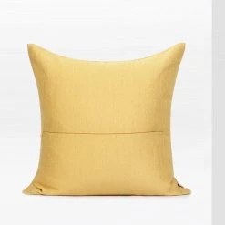 Staunton And Henry Modern Yellow And Gold Throw Cushion