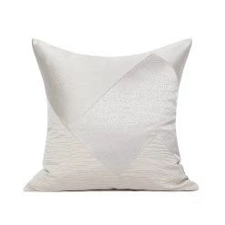 Staunton And Henry Cream And White Satin Throw Cushion Home Accessories